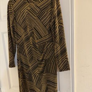 Striped Brown and Black Dress